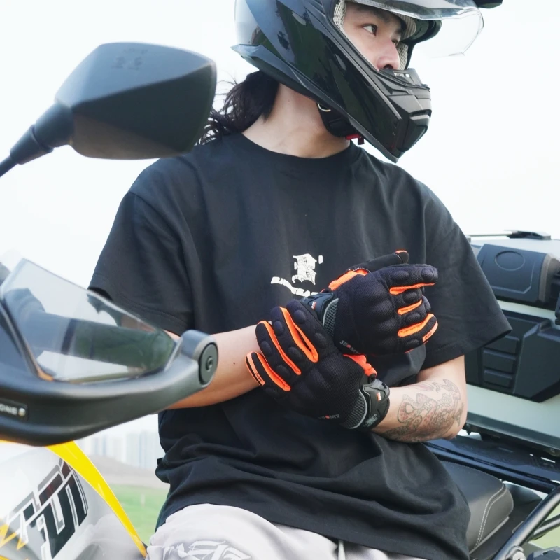 

SUOMY Summer Breathable Racing Motorcycle Full Finger Gloves Motocross Bike Men Women Mesh Touch Screen Racing Cycling Gloves