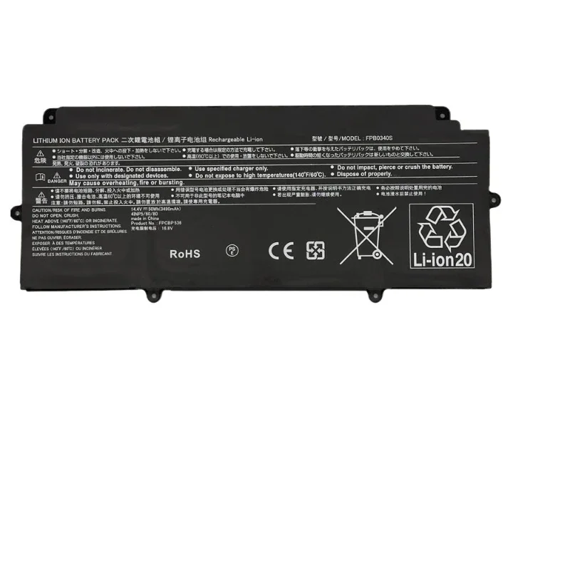 14.4V 50Wh 3490mAh FPCBP536 FPB0340S Li-ion Replacement Battery for Fuj itsu LifeBook U937 U938 U939 U939X U9310 U9310X U9311X