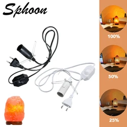 1.8m E14 E27 Lamp Base Holder Power Cord Cable Electric Power Dimmer Switch Cord For Himalayan Salt Lamp EU Plug