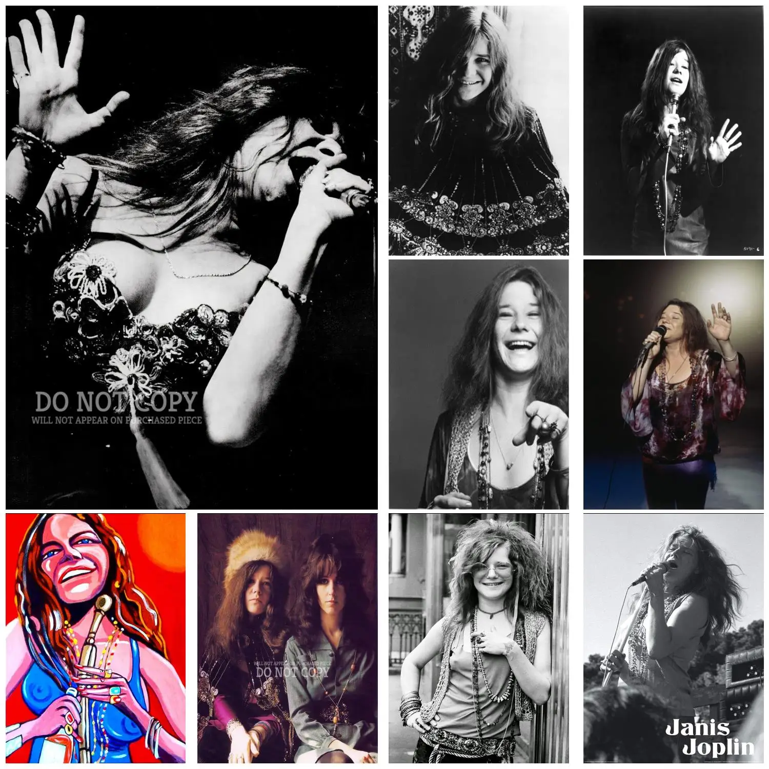 janis joplin Poster Prints Wall Art Canvas Painting Poster For Modern Family Living Room Home Decor