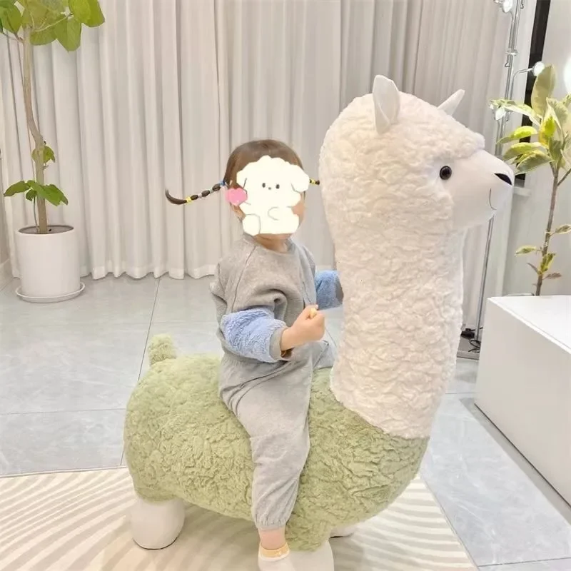 Cartoon Alpaca Stool Children's Casual Shoes Changing Stool Children's Household Living Room Decoration Doll Stool