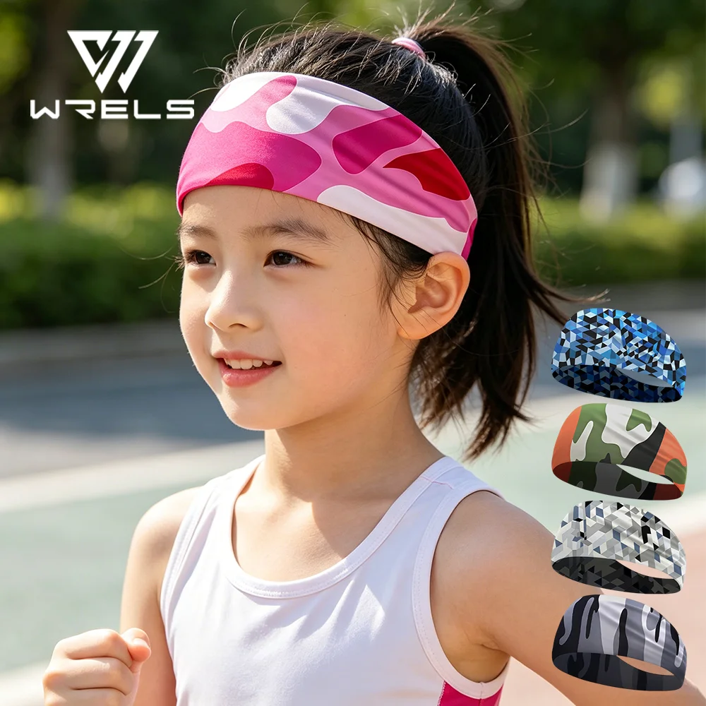 Kinder-Sport-Schweißbänder Atmungsaktives Schweißabsorbierendes Athletisches Fußball-Eisseide-Stirnband Schnelltrocknendes Outdoor-Radsport-Tennis-Haarband