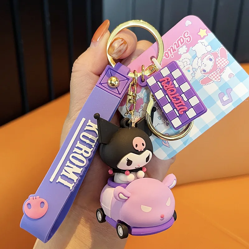 Gantungan Kunci Seri Mobil Sanrio Boneka Kartun My Melody Cinnamoroll Gantungan Kunci Mobil Tas Liontin Dekorasi Hadiah Gantungan Kunci Grosir