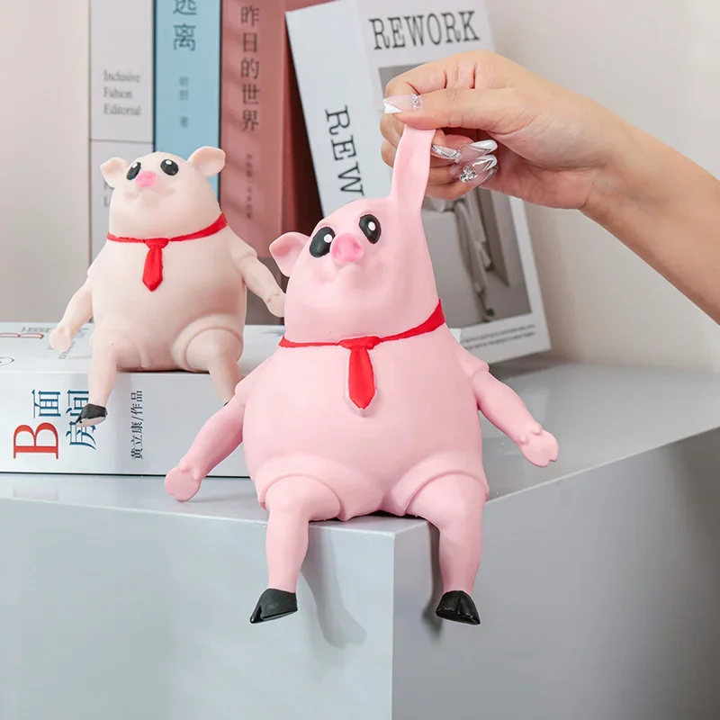 INS Hot Squeezing Pink Pig Stress Relief Toy TPR Sand Filling Pet Kids Adult Doll Funny School Office Car Anxirty Off Gift Piggy