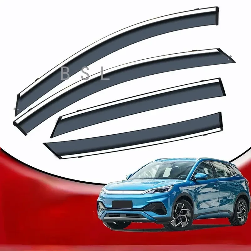 for Byd Yuan Plus 4x Window Visor Rain Deflector Guard Shelters