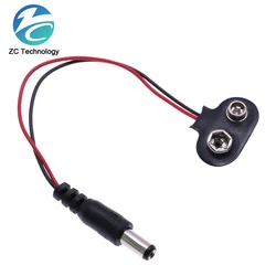 DC 9V Battery Button Power Cable Battery Buckle Snaps Power Cable Connector DC5.5*2.1 For Arduino