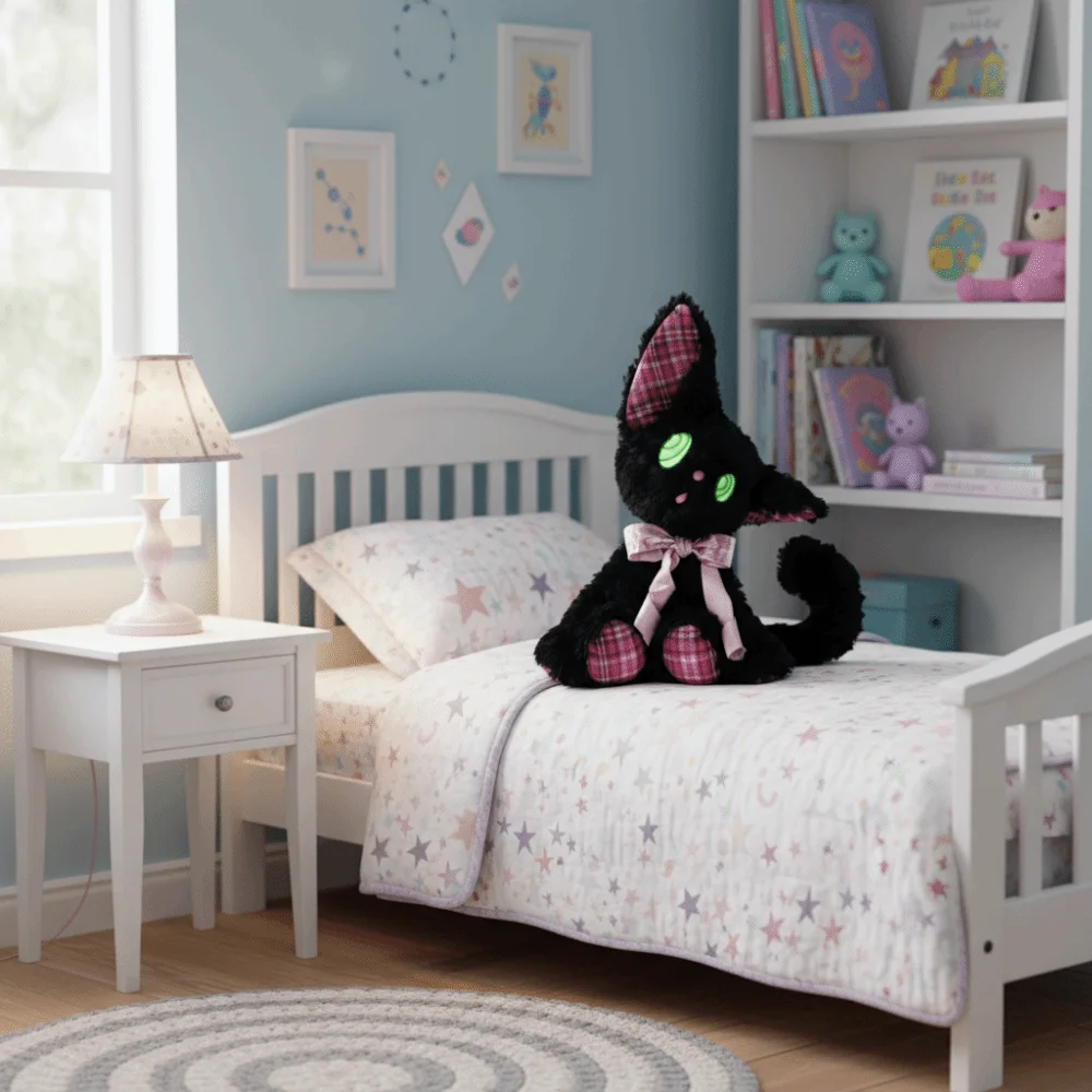 

Cute Black Cat Cat Doll Soft Material Cute Design Stuffed Animal Cartoon Children Gits Plush Toy Room Decor