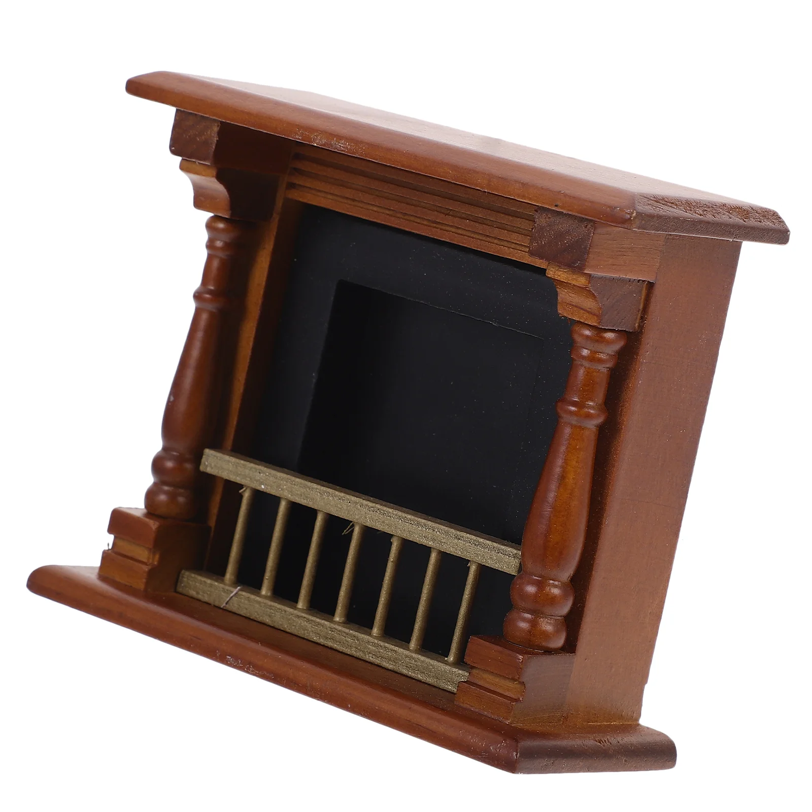 Dollhouse Fireplace Mini Furniture Miniature Accessories Adornment Wood Miniatures Tiny Homes