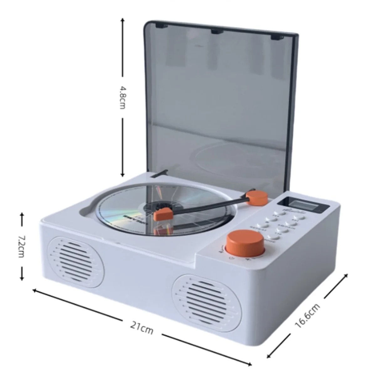 

2025 + CD-плеер Ретро Двойные динамики Bluetooth 5.3 Динамики Fever-Grade Встроенный CD-плеер Аудио USB TF-карта FM AUX Черный