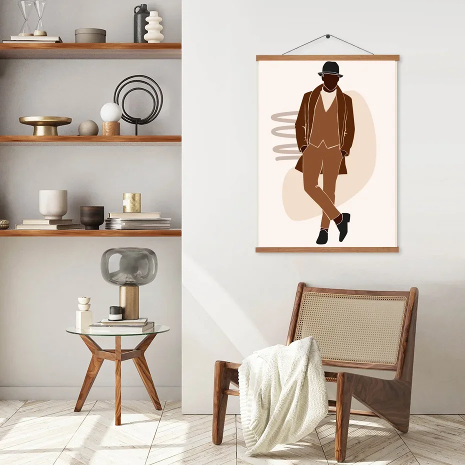 Black Man Boss CEO Gentry Fashion Dress Wall Art Canvas Painting Nordic Posters And Print Wall Pictures For Clothing Store Decor