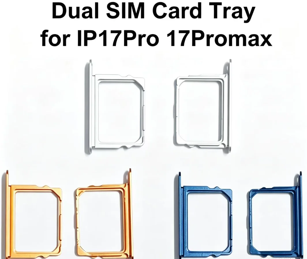 Dual SIM Card Tray for iPhone17pro 17promax Esim to Sim Dual Card SIM Tray Adapter