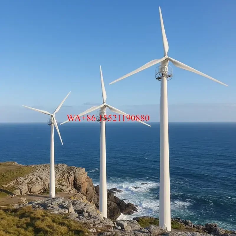WMWMNU 10KW Horizontal Axis Wind Turbine Generator Windmill Power Plant for Factory Farm