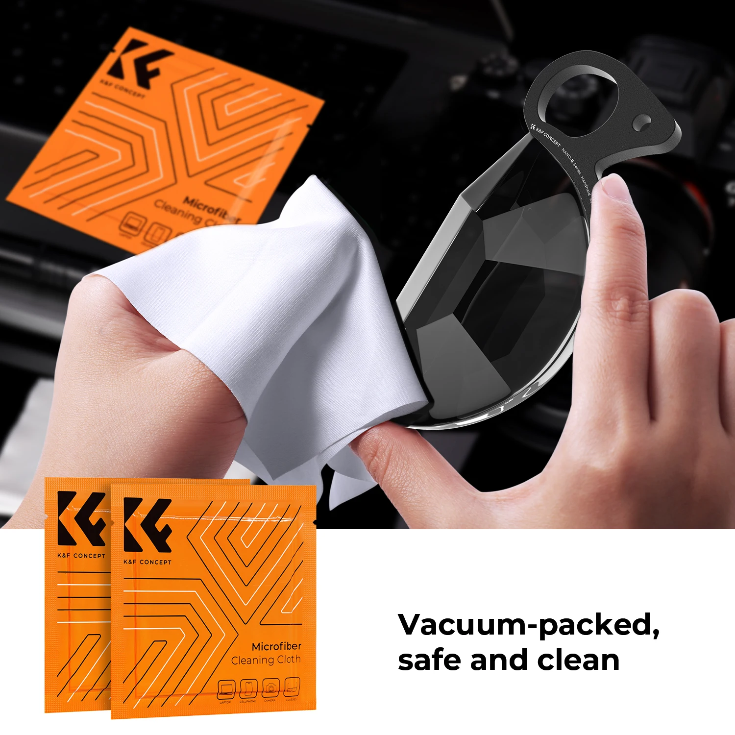 K&F Concept Handheld Kaleidoscope Filter Semicircular Special Effects Filters with 3pcs Vacuum Cleaning Cloths Nano-B Series New