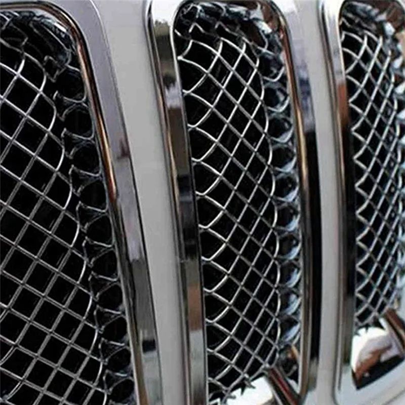

9Pcs Front Grille Mesh Trim+Head Light Cover Trim Bezels for Jeep Patriot 2011-2017 jasmine