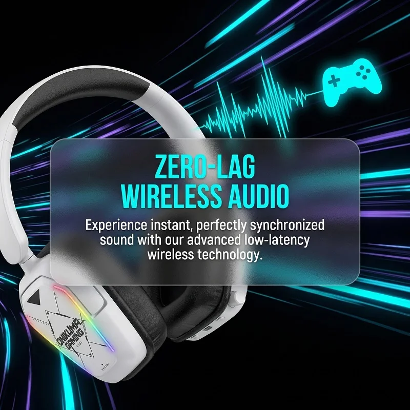 

ONIKUMA GT883 4-in-1 Wireless Gaming Headset | Foldable Hi-Fi Stereo with 360° Rotating Ear Cups | Bluetooth & Multi-Mode