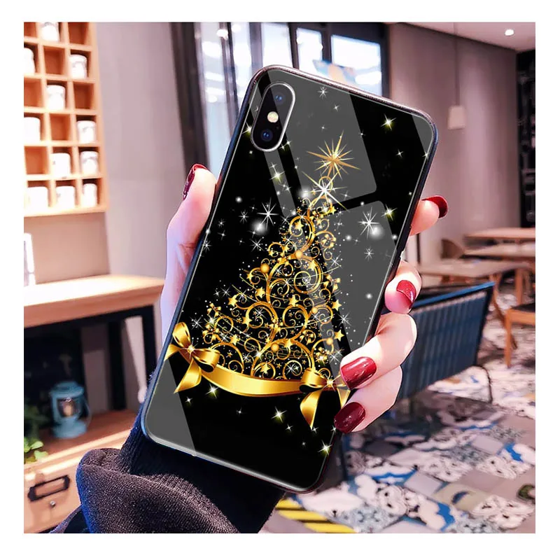 عيد الميلاد الزجاج قضية الهاتف لسامسونج غالاكسي A55 A16 A56 A36 A23 A35 A15 A53 A54 A33 A34 A25 A05S A52 A52S A14 A13 A71 #6