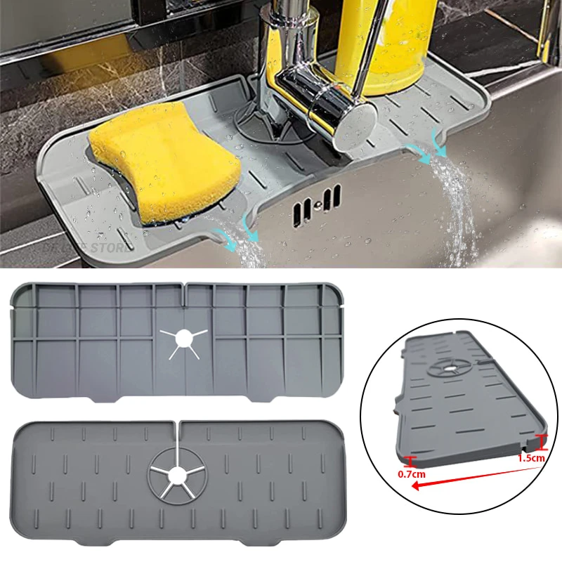 Silicone torneira da cozinha absorvente esteira pia esponja titular dobrável escorredor pia do banheiro bancada protetor organizador cozinha