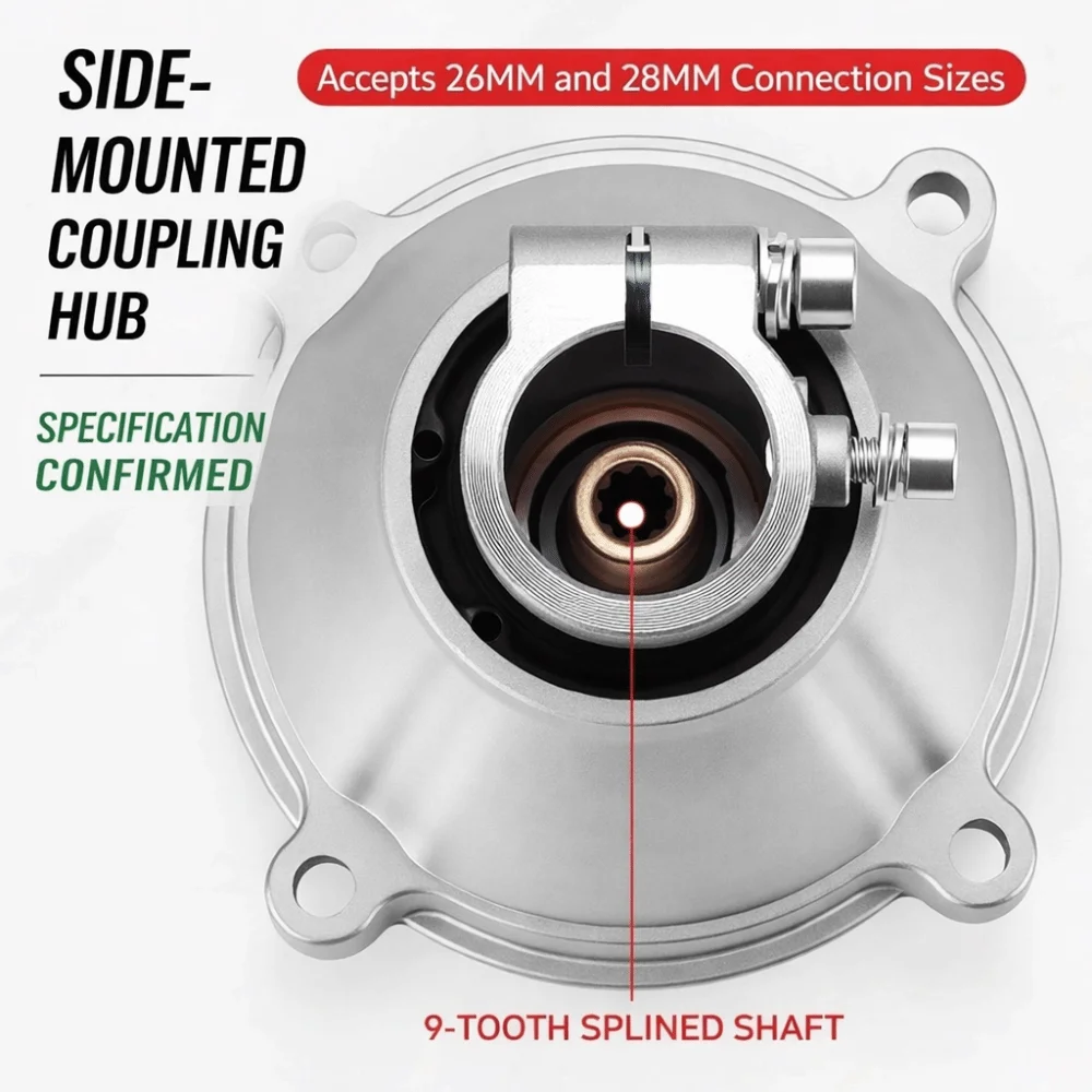 26mm 28mm 9 Teeth for Gasolene Brush Cutter Garden Power Tool Accessories Universal Output Block Lawn mower connecting plate