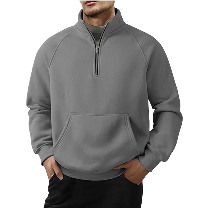 هوديي رجالي خفيف الوزن بسحاب كامل مع مقاس مريح #5