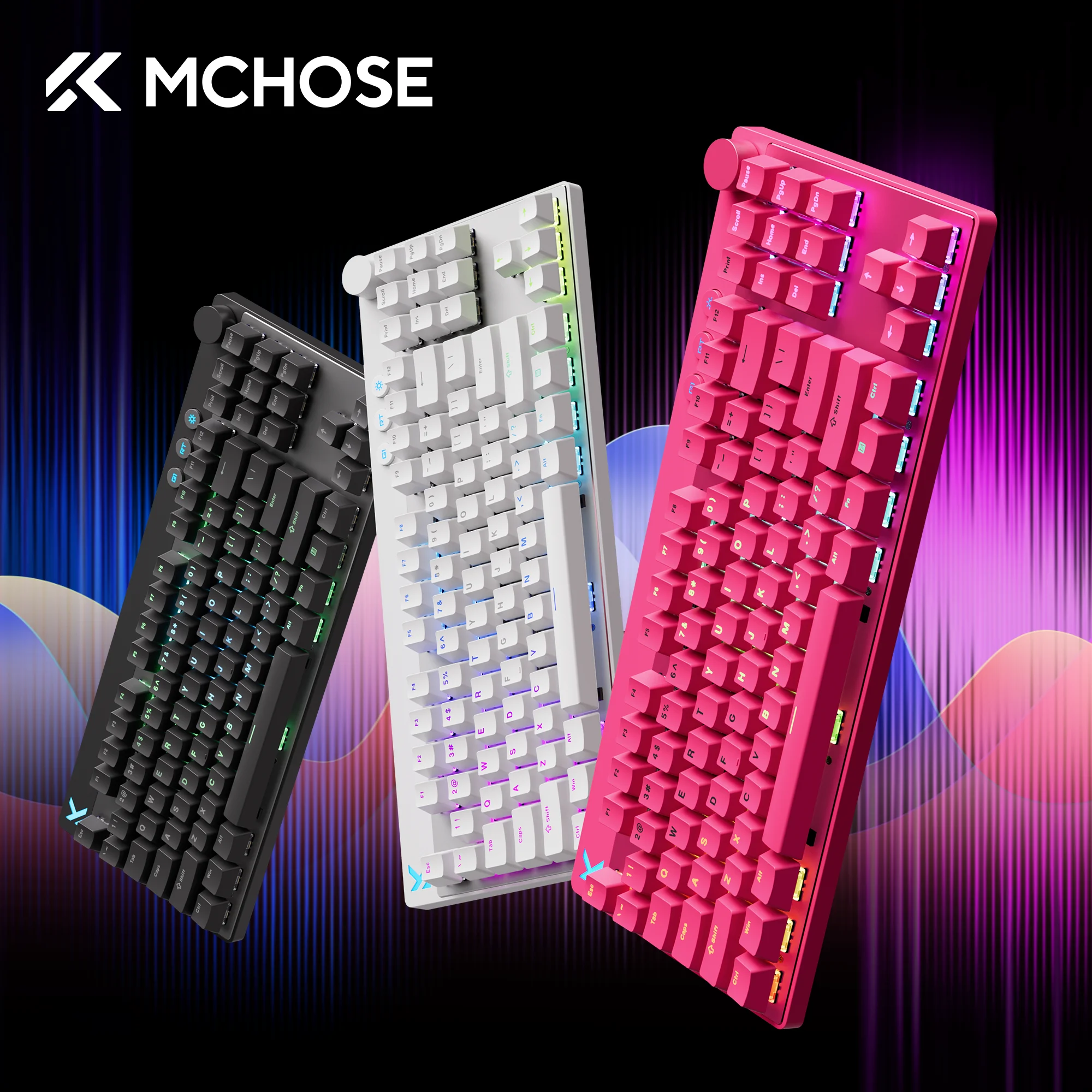 MCHOSE Mix 87 Magnetic Switch Gaming Keyboard Hall Effect 0.08ms Ultra-Low Latency 0.001mm Precision Office Wired Keyboard