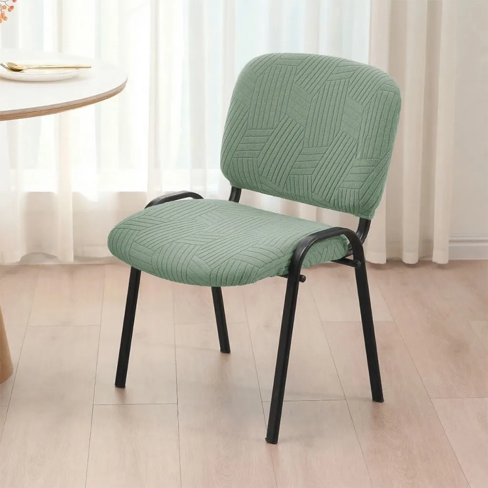 Stretch Fabric Office Chair Covers Elastic Material Jacquard Pattern Chair Protectors Separate Seat And Backrest