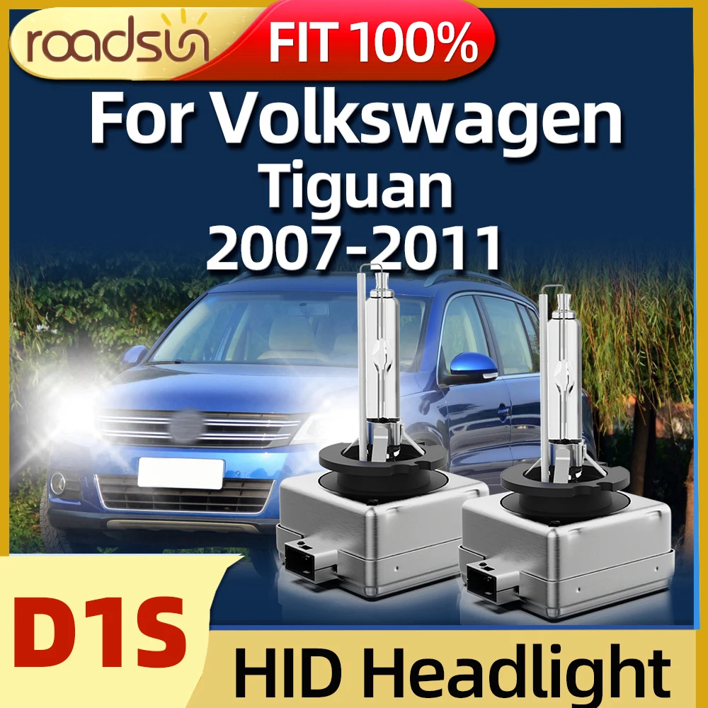 

Roadsun 2pcs Super Bright High Quality D1S HID Car Headlight Bulb Xenon 6000k For Volkswagen Tiguan 2007 2008 2009 2010 2011