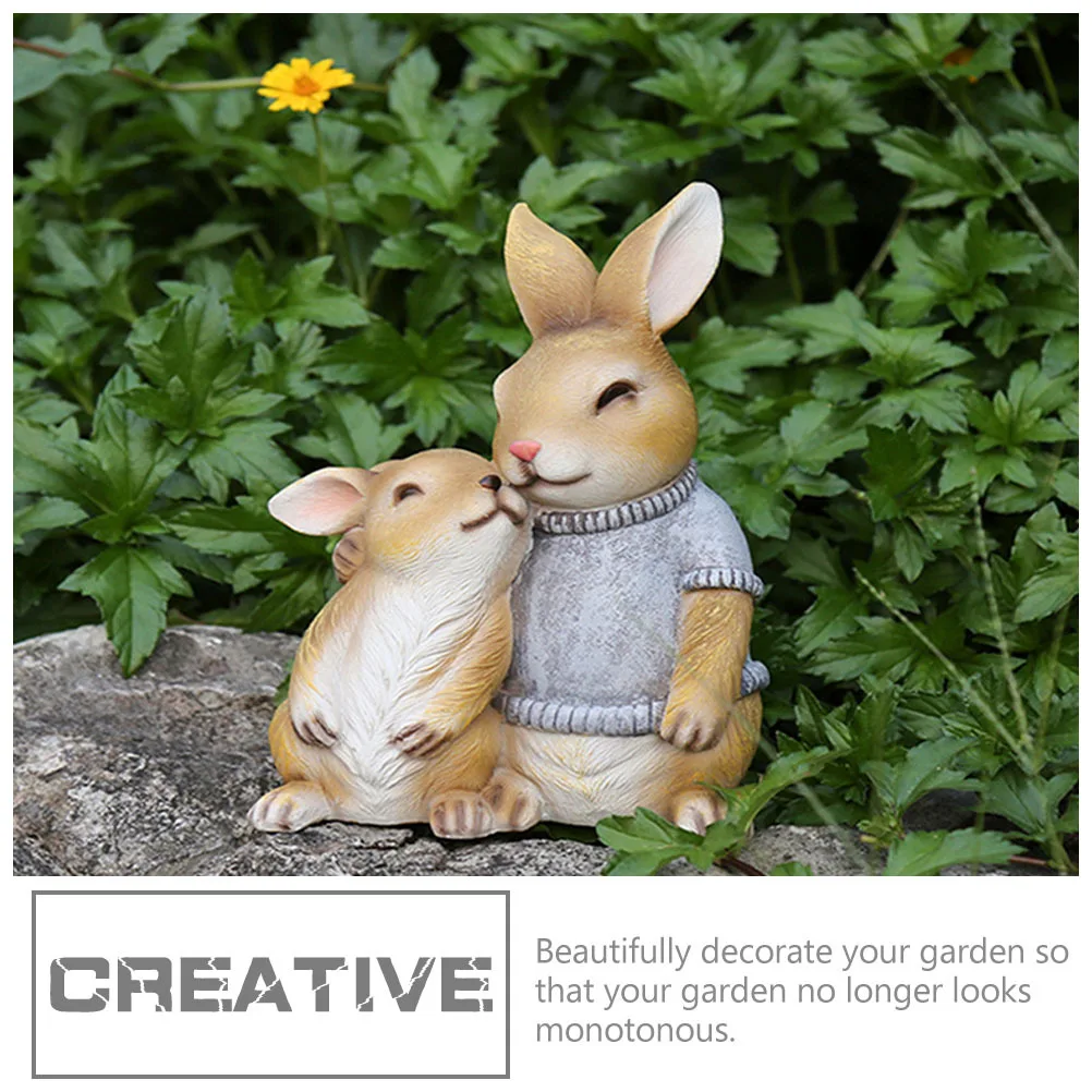 

Figurine Outdoor Statue Bunny Rabbit Figurines Decor Garden Statues Decorations
