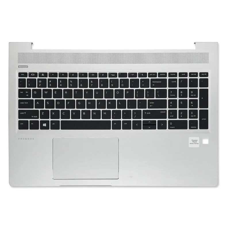 

Для новой HP War 66 15 G2 ProBook 450 455 G6 G7, подставка для рук, серебристый корпус английской клавиатуры