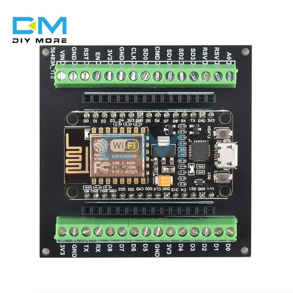 ESP8266 Breakout Board GPIO 1 into 2 for ESP8266 ESP-12E NodeMCU Development Board Compatible with GPIO Expansion Board