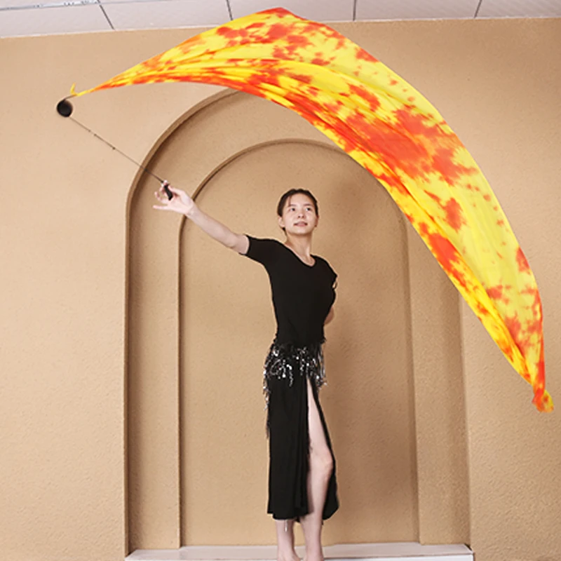 Bola de cadena de velo de seda para mujer, accesorios de danza del vientre, 150x90cm