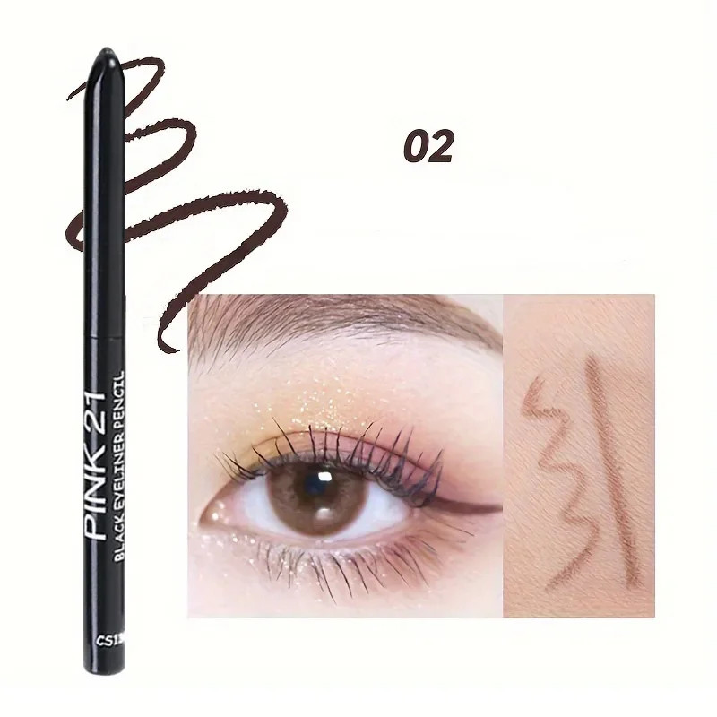 Eyeliner noir imperméable à l'eau et à la sueur, longue durée, ne tache pas facilement, crayon pour les yeux, doux pour les yeux, maquillage coréen, cosmétiques