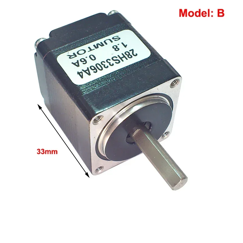 1.8 Degree 28BY 2-phase 4-Wire NEMA11 Mini 28mm Stepper Motor Single Axis/Dual Shaft for 3D Printer Robot SMT Dispensing Machine