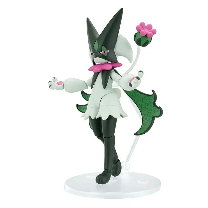 Original Bandai Pokemon Figures Meowscarada Anime Action Figure Simple Assembly Collectible Model Ornaments Model Toys