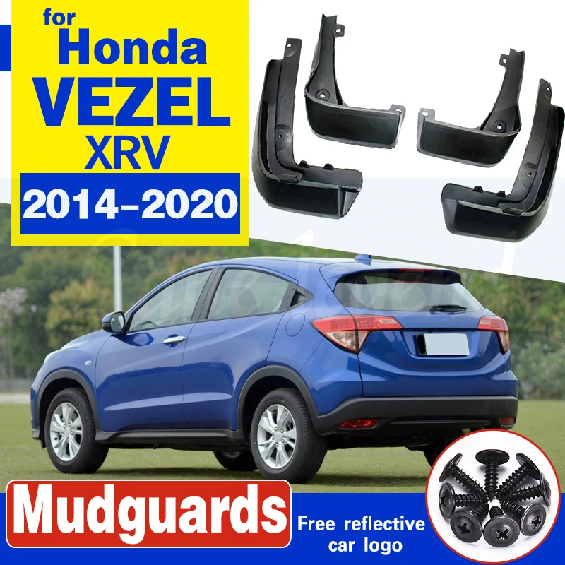 Set Mud Flap Flaps For HONDA XR-V XRV VEZEL 2014 - 2020 Mudflaps Splash Guards Front Rear Mudguards 2019 2015 2016 2017 2018