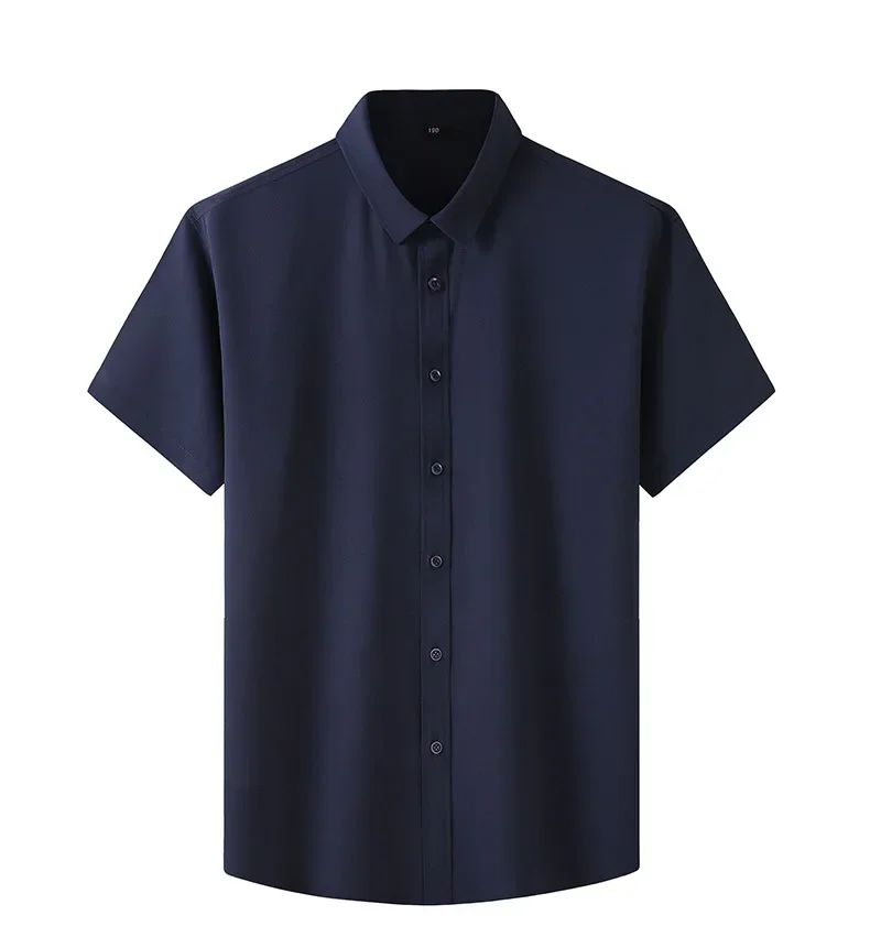 Chemise formelle à manches courtes pour hommes, chemise d'affaires, chemise de bureau surdimensionnée, grande taille, violet, noir, bleu, 5XL, 8XL, 10XL, 12XL, 11XL