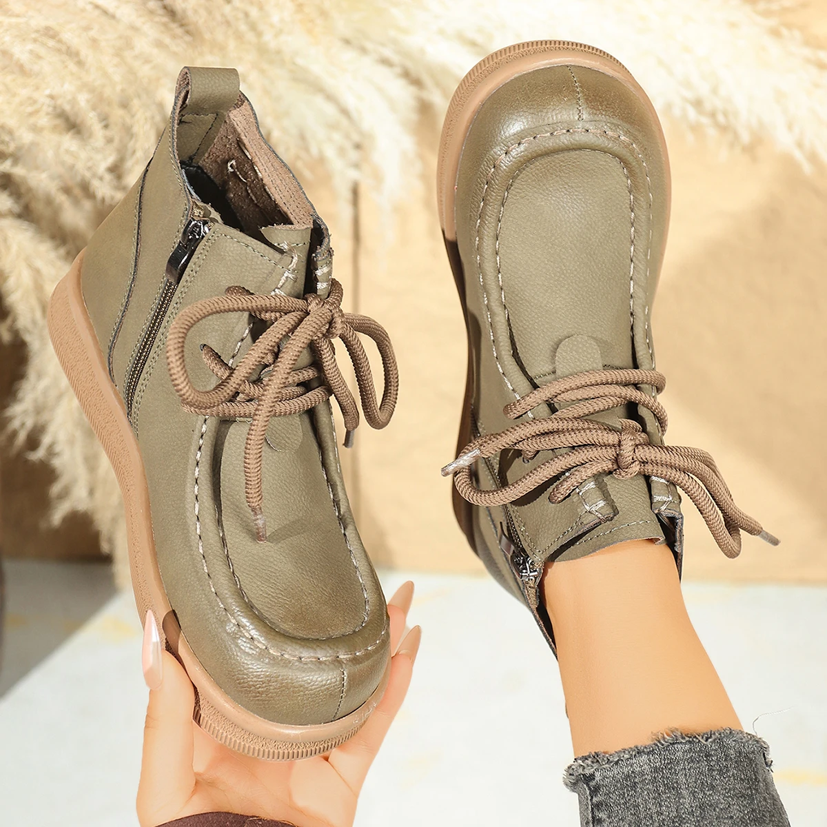 Women Round Toe Ankle Boots Ca - огляд і ціна Leather Sneaker Care Kit