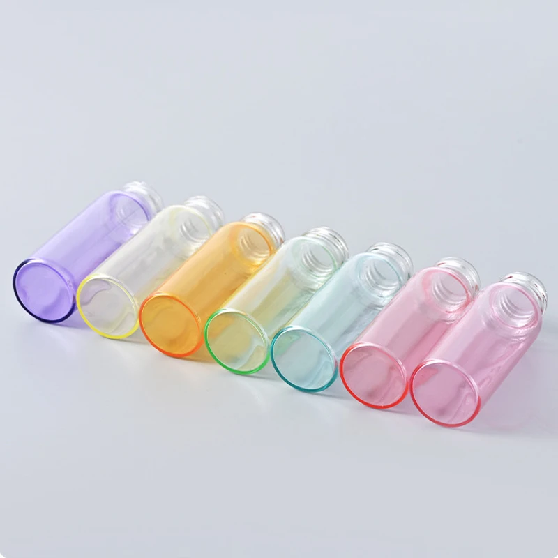 7color 1pc Portable Refillable Mini Dropper Bottle Set 5/10ml Empty Macaron Color Glass Essential Oil Vials Reusable Container