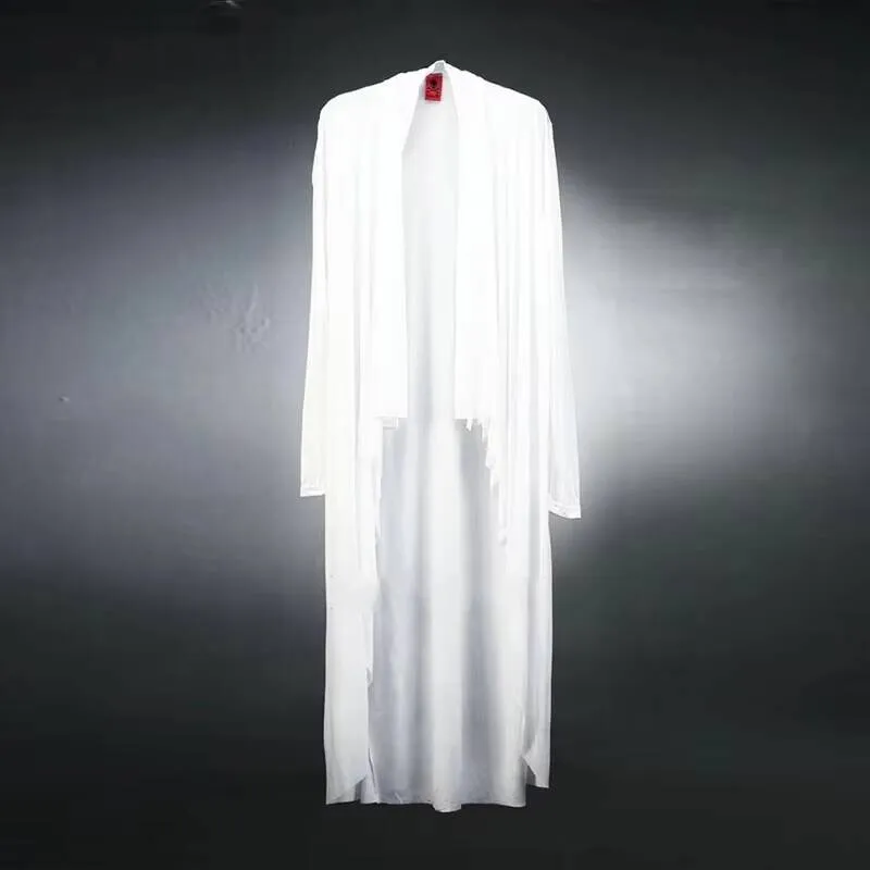 

Супер весна/лето длинный мужской свободный супер кардиган тонкий кардиган футболка мужская ветровка нестандартной формы большой тренд в стиле хип-хоп