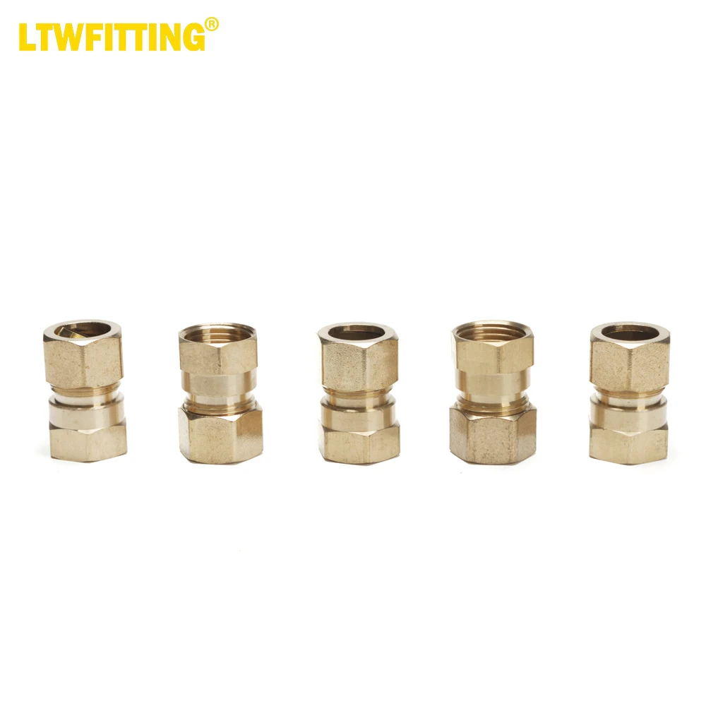 

LTWFITTING Brass 5/8-Inch OD x 1/2-Inch Female NPT Compression Connector Fitting(Pack of 5)