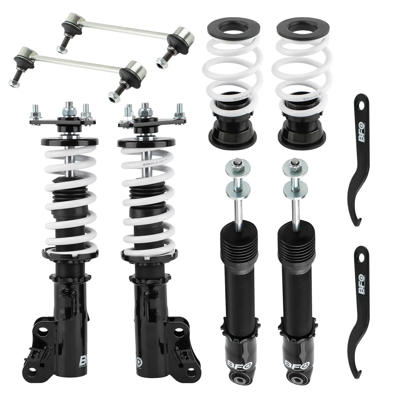 

BFO Full Coilovers Shocks Struts Lowering Kit for Honda Civic 12-15 Sedan/Coupe Coilovers Shock Absorbers Lowering Suspension