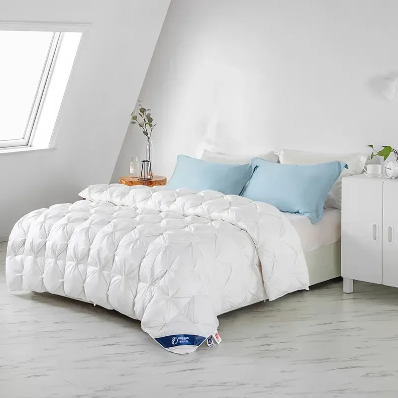 White Goose Down Filler 3D Bread Duvet/Quilt/Comforter Winter Thick Luxury Blankets 100% Cotton Shell 015