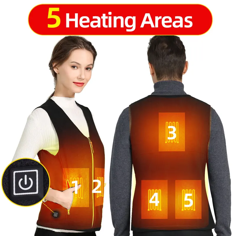 10 Areas Heated Vest Men Women Usb Electric Self Heating Vest Warming Waistcoat Heated Jacket Washable Thermal Heated Clothes