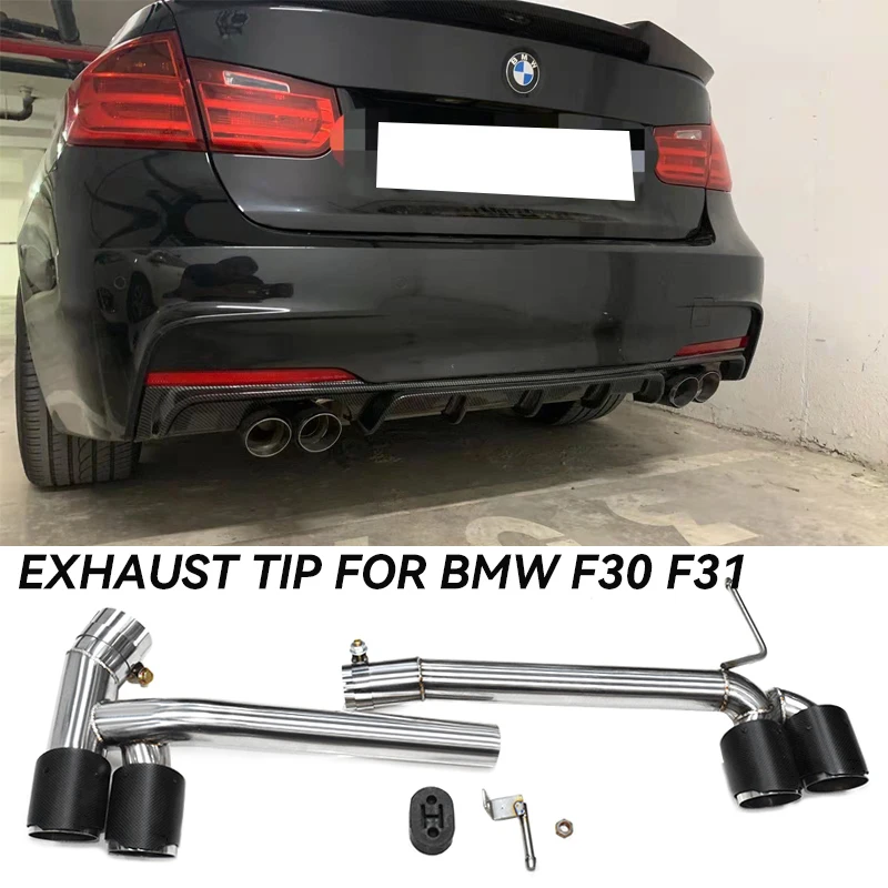 BMW F30 F31 320i 318i 3シリーズ用クアッドカーエキゾーストチップ
