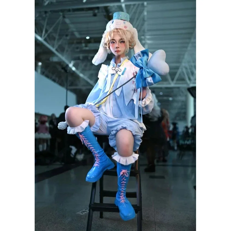 أنيمي لعبة الهوية الخامس تأثيري حلي إيما وودز لوليتا فستان جوزيف ديسولنييه بستاني الملابس شعر مستعار حفلة الهالوين ل Wo @ 0Z *