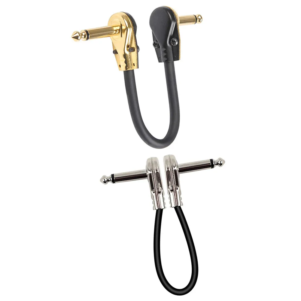 

2 шт. плоских гитарных патч-кабелей 15 см с металлическими разъемами, низким уровнем шума, в ПВХ-оболочке, высококачественный сигнал для электрогитарных педалей эффектов