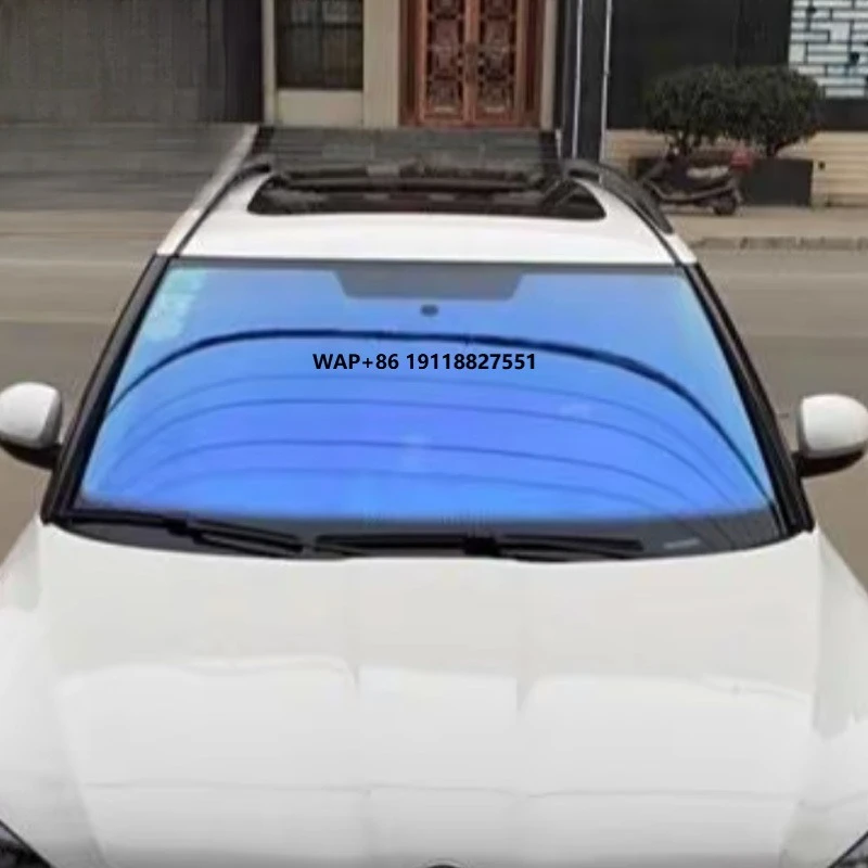 

1,52*30 м синяя пленка-хамелеон для окон, солнечная тонировочная пленка 62% VLT, взрывозащищенная нанокерамическая изоляционная пленка для лобового стекла автомобиля