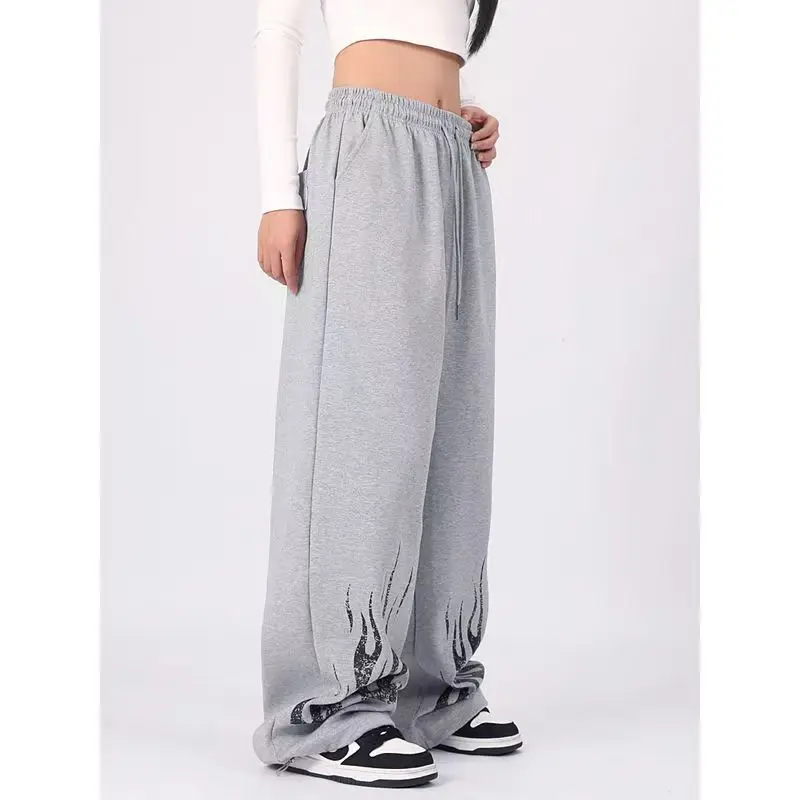 Pantalon de survêtement Hip Hop américain pour femmes, ample et décontracté, pantalon de danse Jazz, taille haute, Y2k, confortable, ample, sport, Streetwear