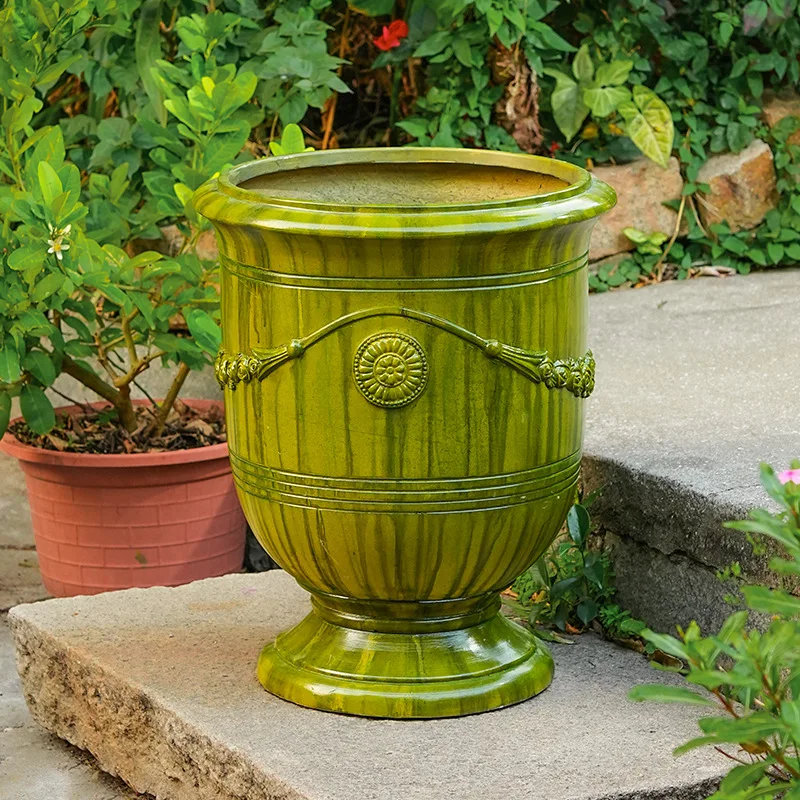 

DSA large diameter flower pot extra large outdoor garden courtyard villa large green plant extra flower tank