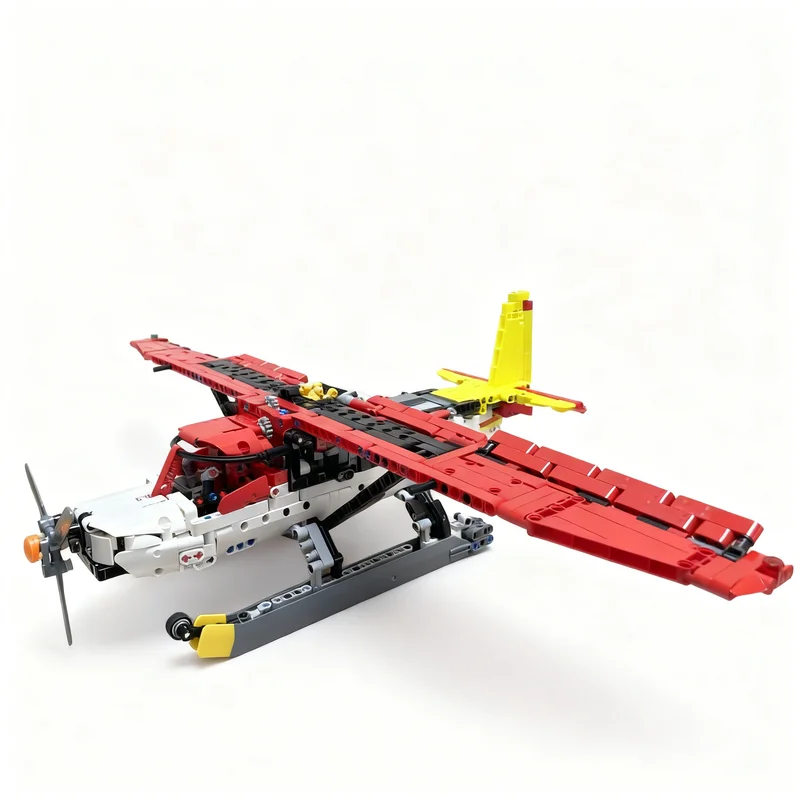 2001pcs MOC Firefighter Seaplane Technical Model Building Blocks Christmas Gift Toy Construction Craft Display Education Idea