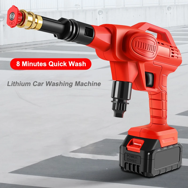 High Pressure Cleaner Machine 24V Li-ion Batteries Wireless Car Washer Equipment Cordless Electric Car Wash Foam Spray-Gun